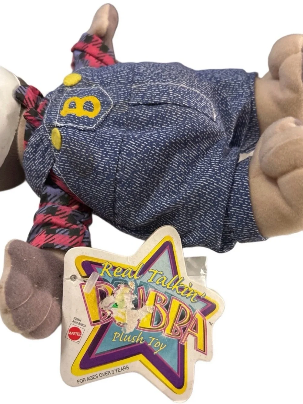 Vintage Talking Bubba Bear Mattel Toy 1999 Stuffed Animal Plush Original Tags
